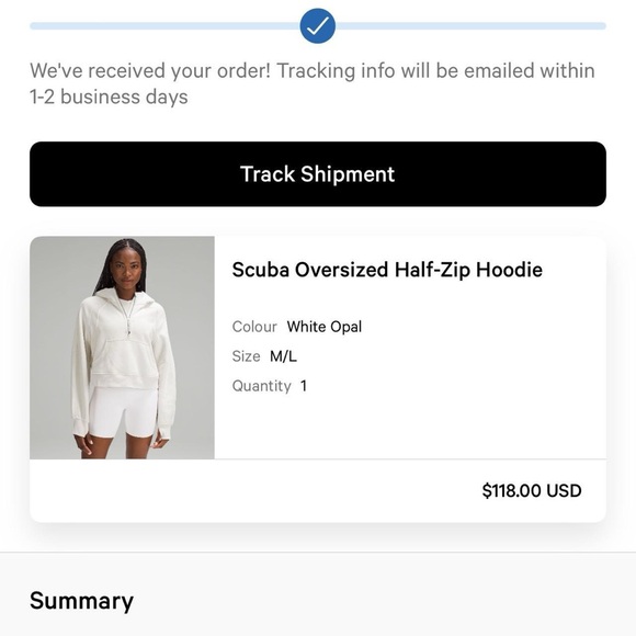 Lululemon scuba half zip white opal - Picture 4 of 4